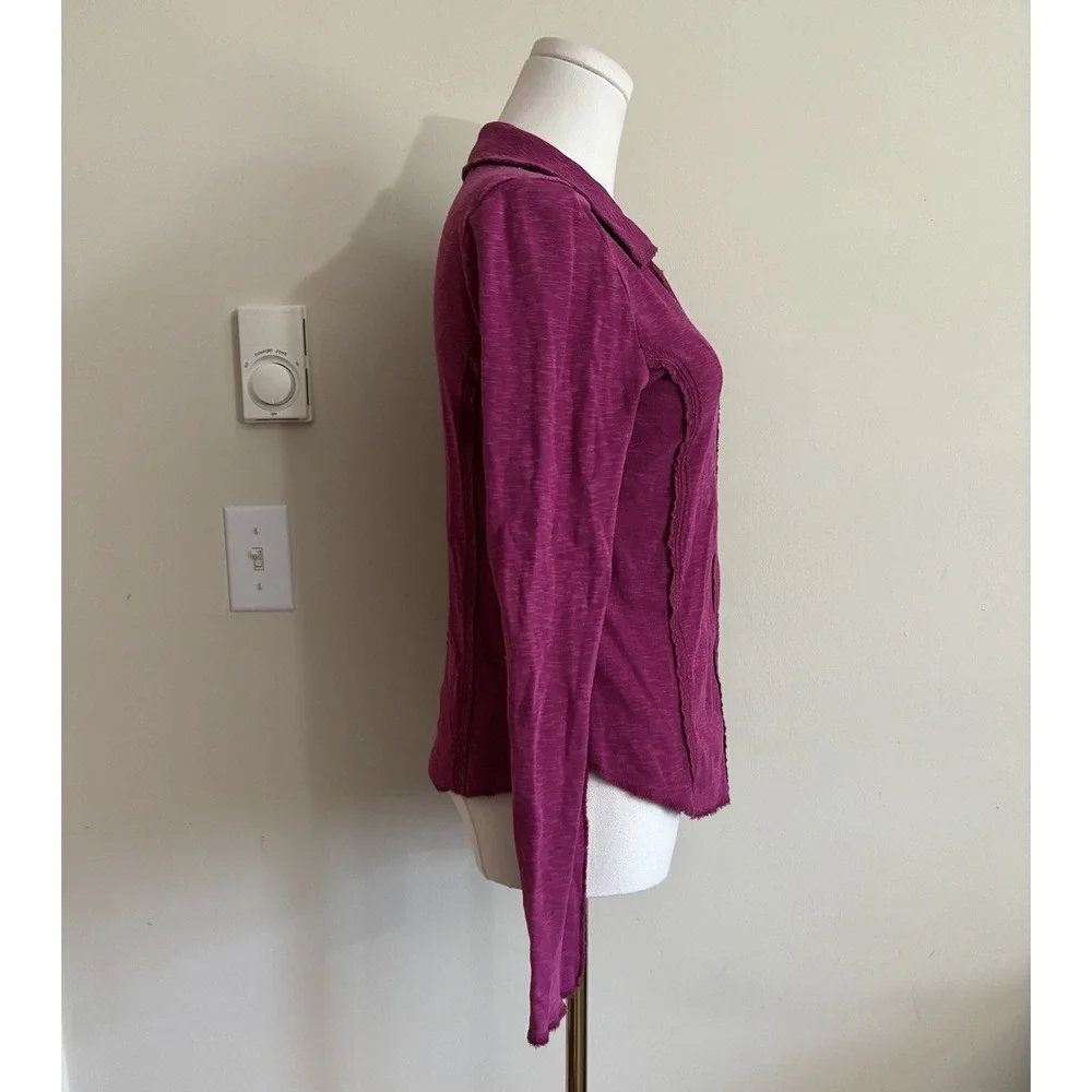Anthropologie Pilcro Womens Small Collared Shirt Tight Slim Fit Bodycon Preppy - Picture 6 of 7